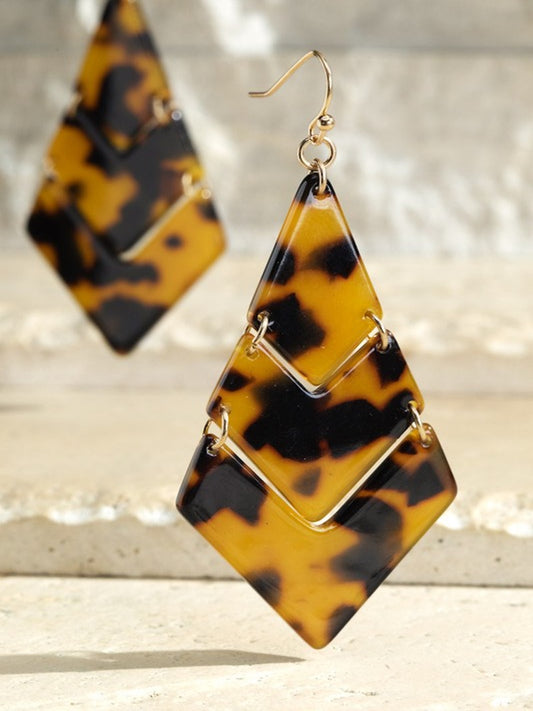 Glossy Tortoise Earrings