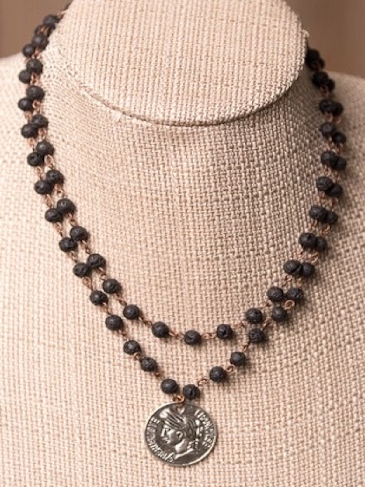 Natural Stone Necklace-Black