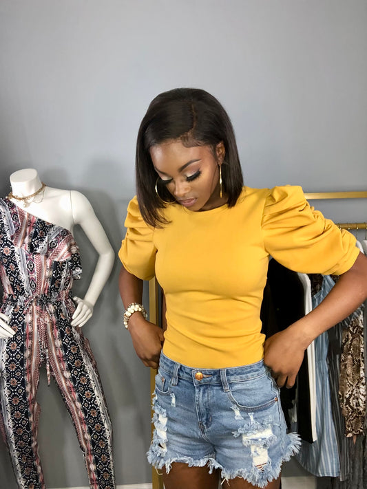 The Jamila Blouse-Mustard
