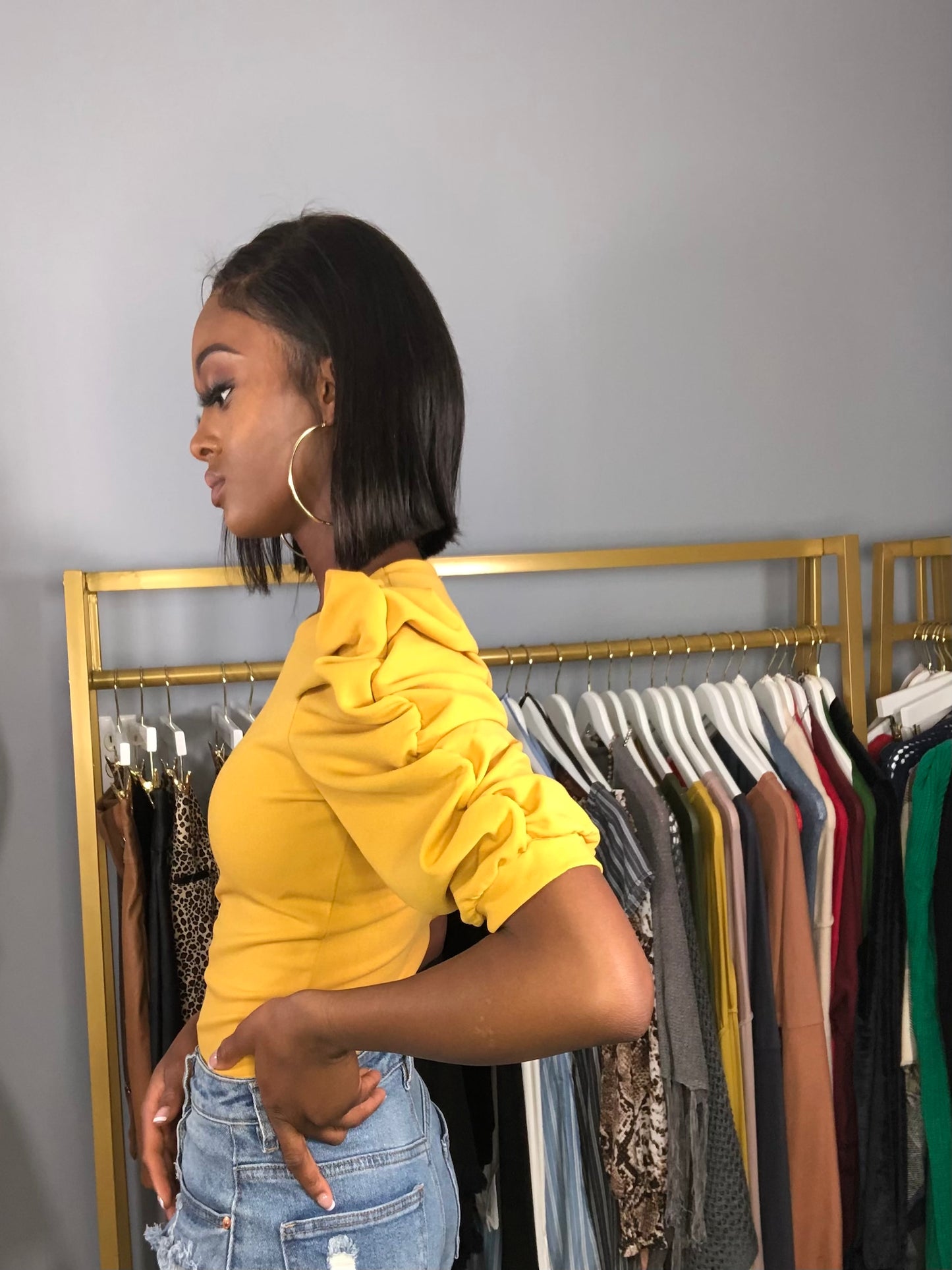 The Jamila Blouse-Mustard