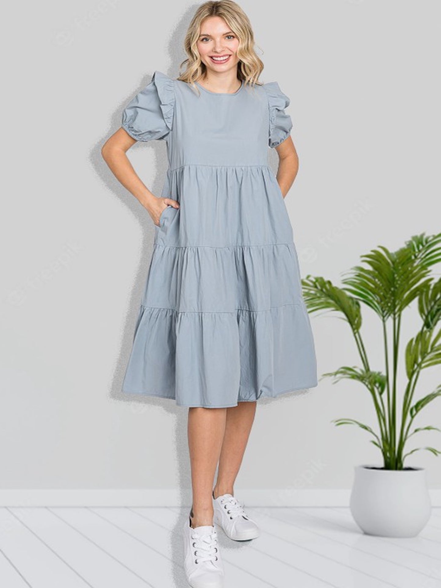 Ruffled Cutie in Cool Grey