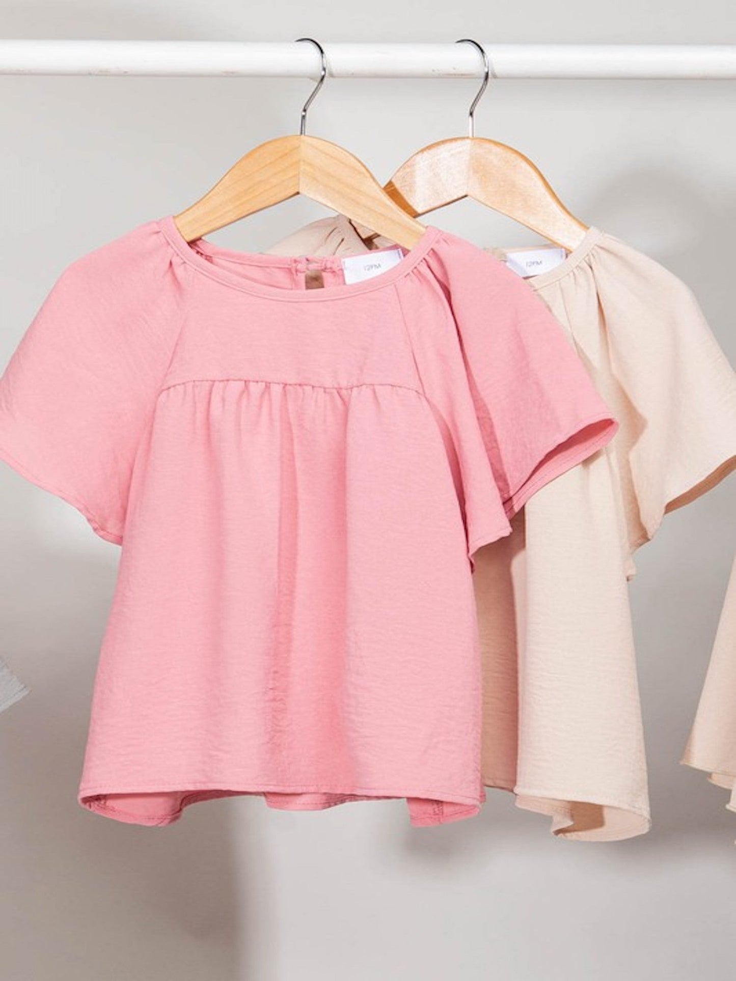 Girls Woven Tops-Rose