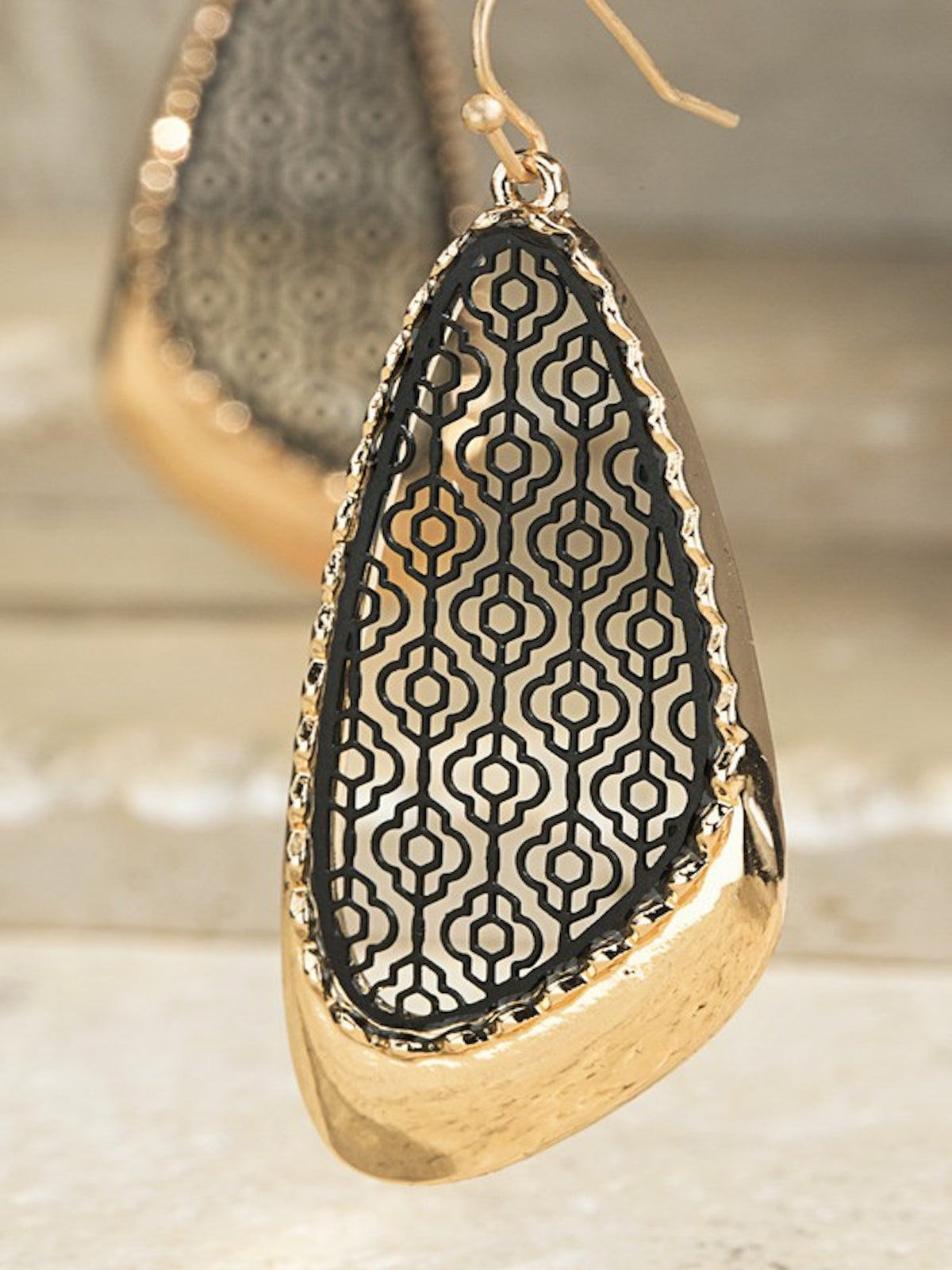 Filigree Marquise Earrings-Gold/Silver