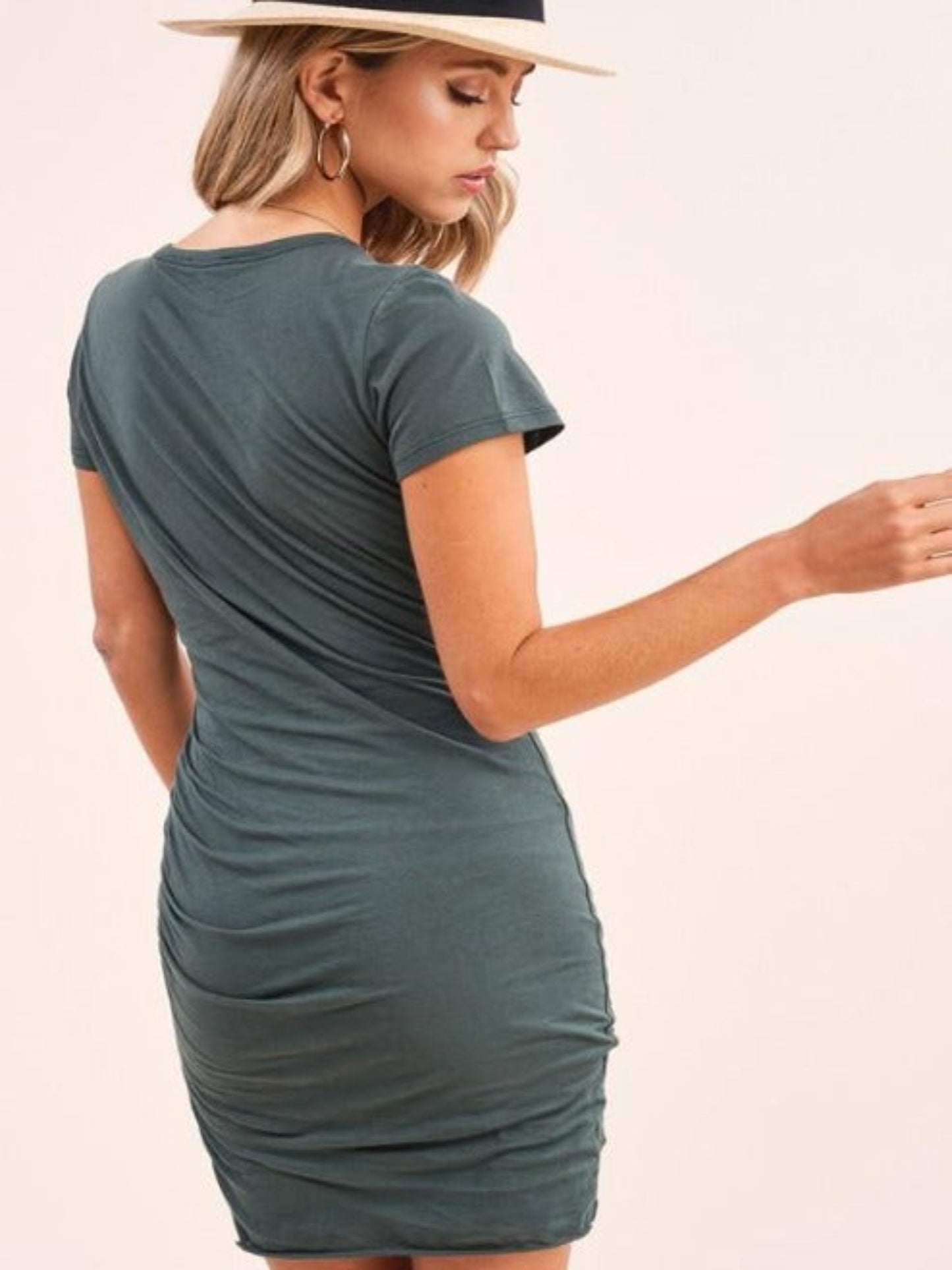 Mini Tulip Hem Dress-Forrest