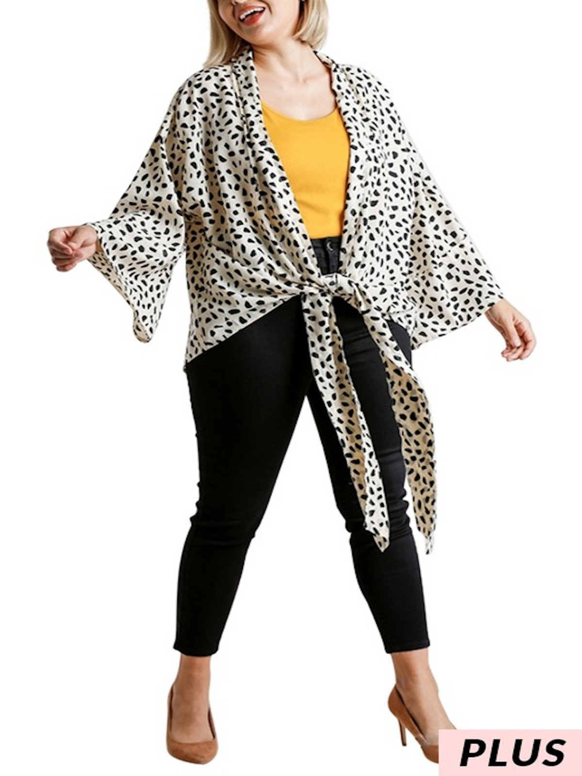 Curvy Cardigan-Cream/Black