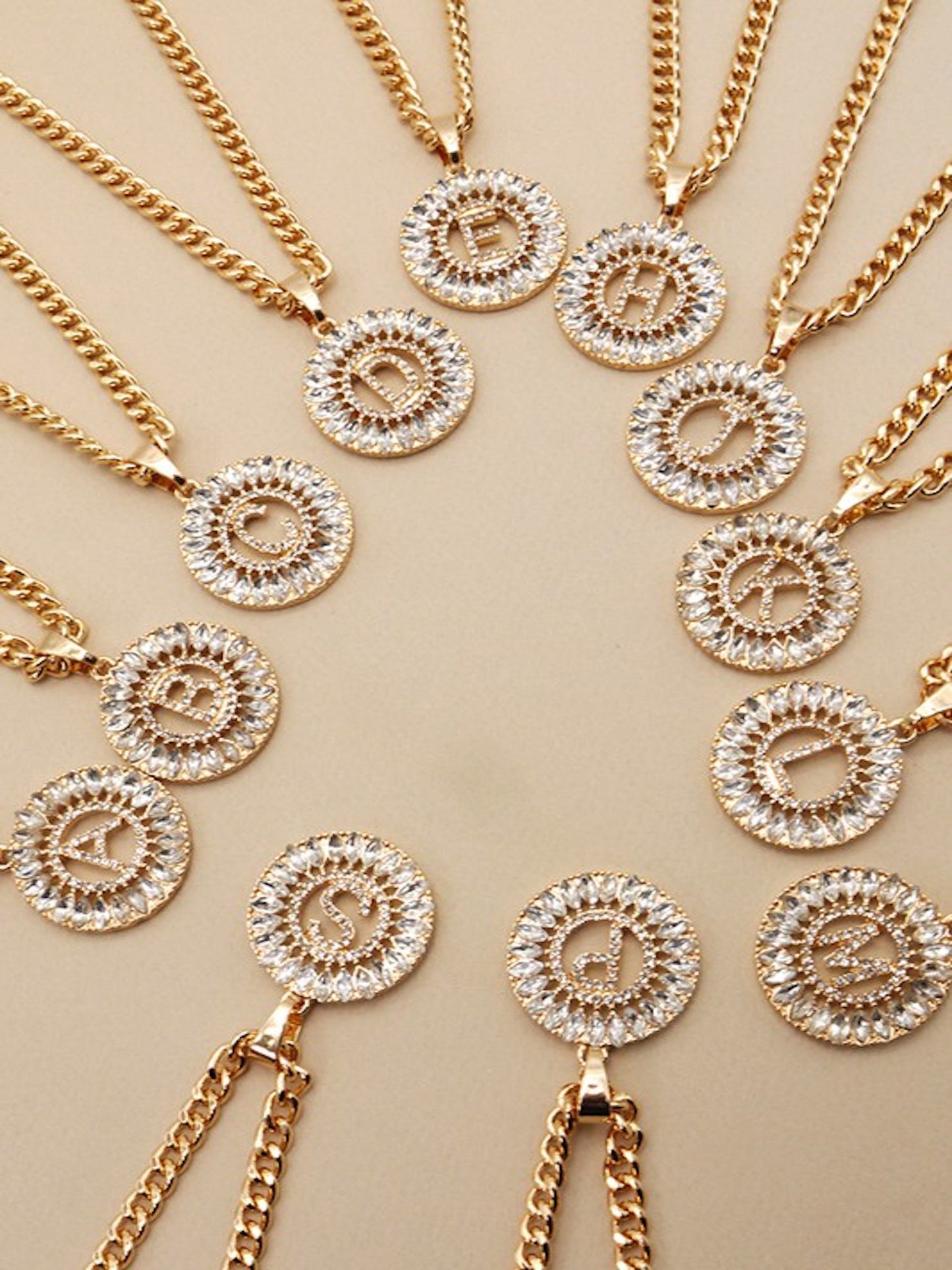 Luxurious Initial Necklace-E