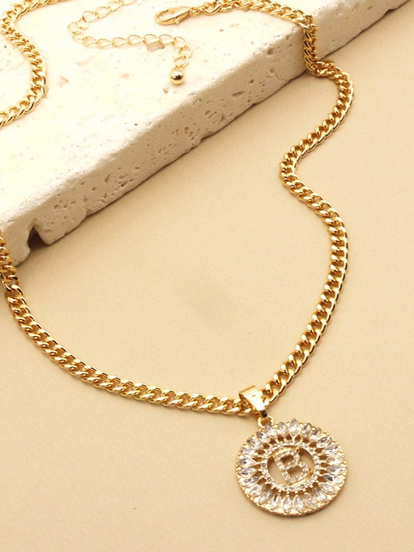 Luxurious Initial Necklace-E