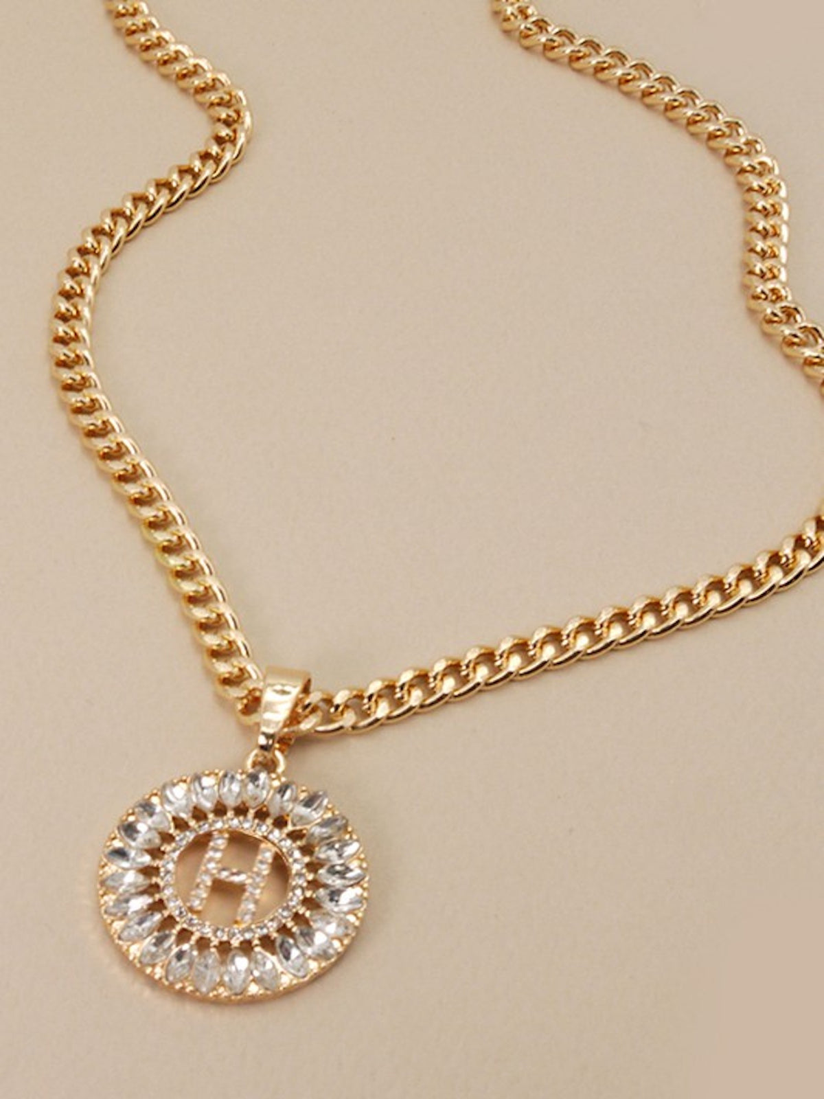 Luxurious Initial Necklace-H