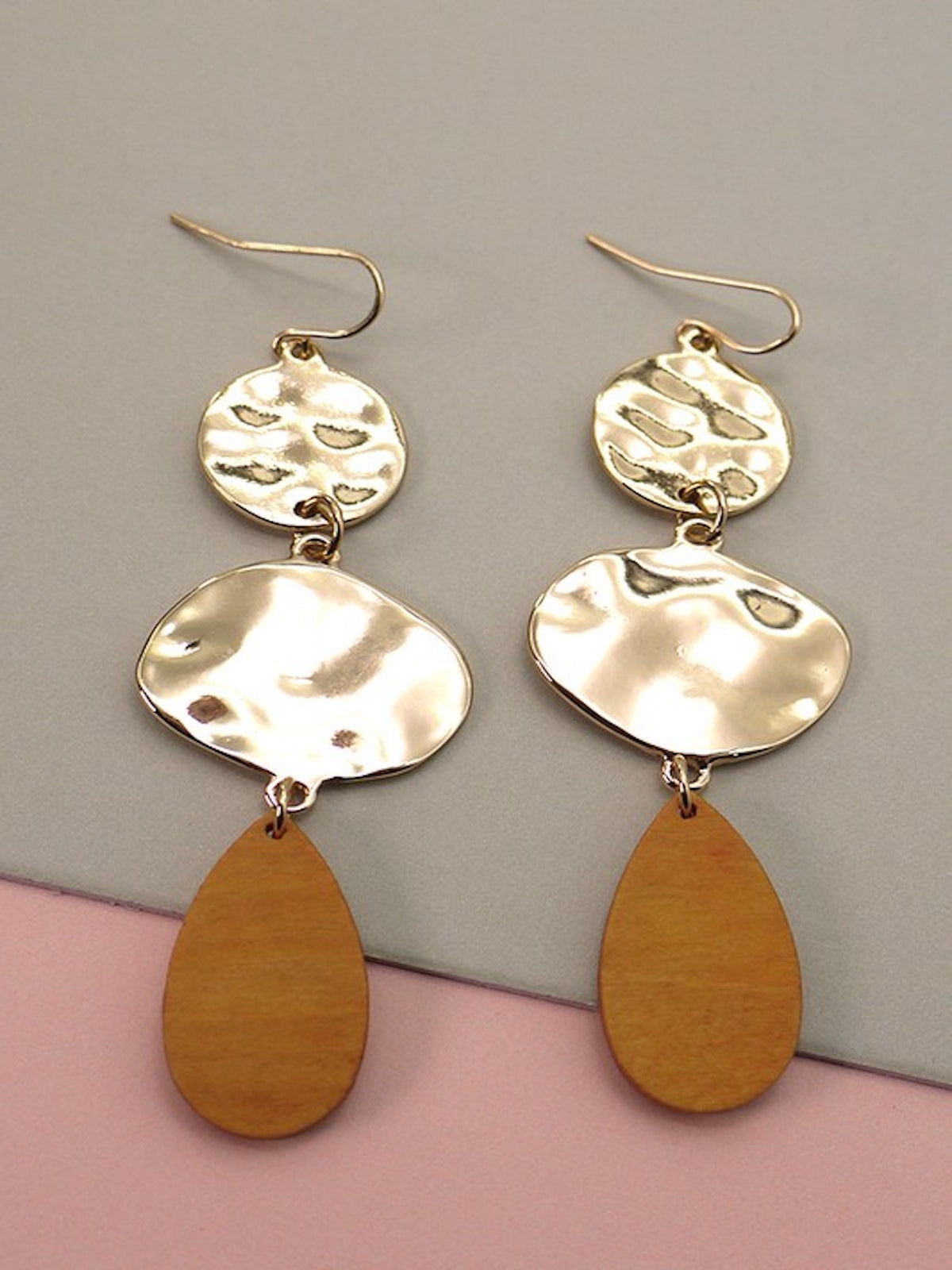 Retro Style Earrings-Mint/Gold