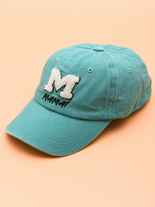 Washed Sherpa Mama Cap-Turquoise