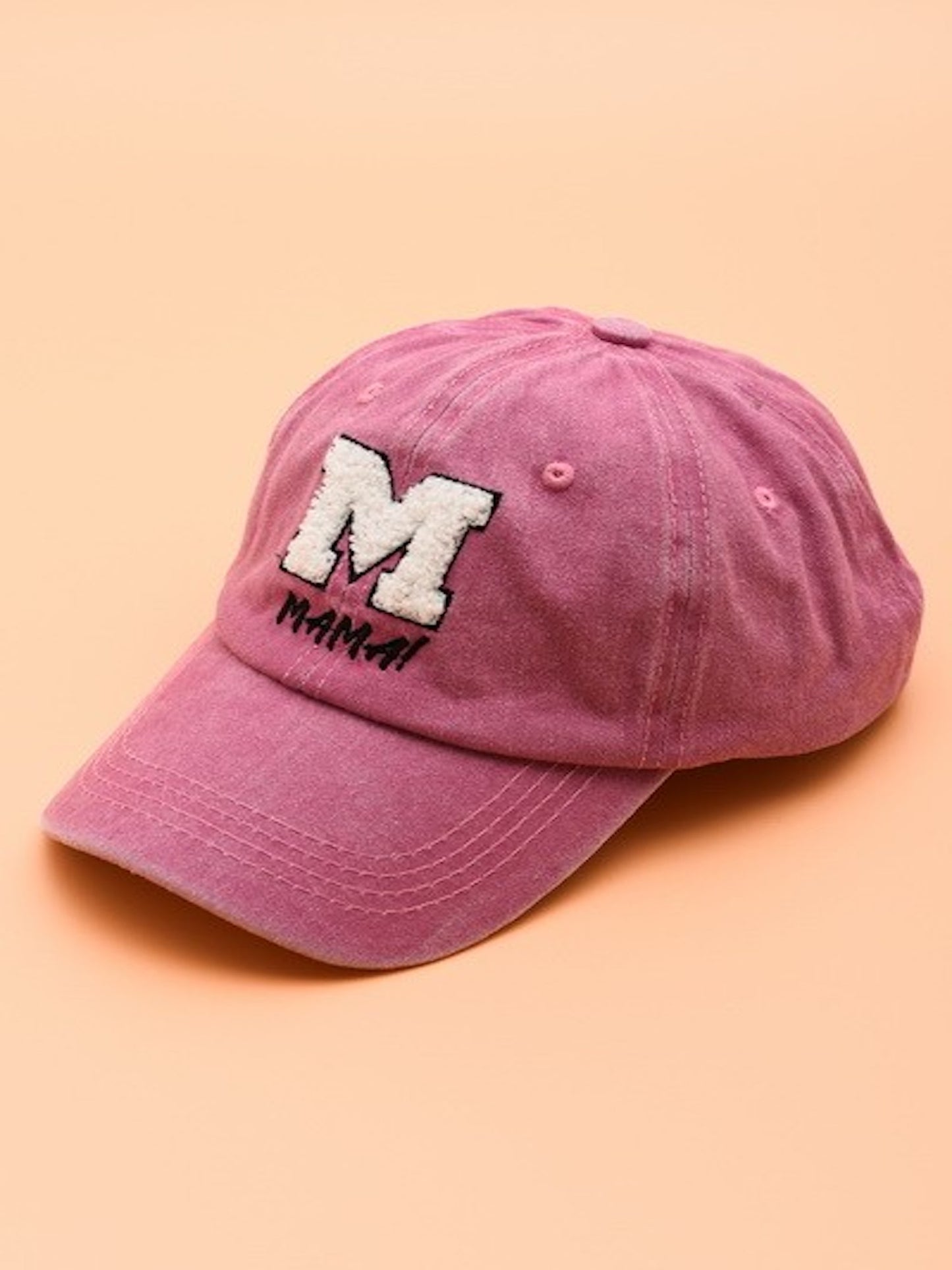 Washed Sherpa Mama Cap-Pink