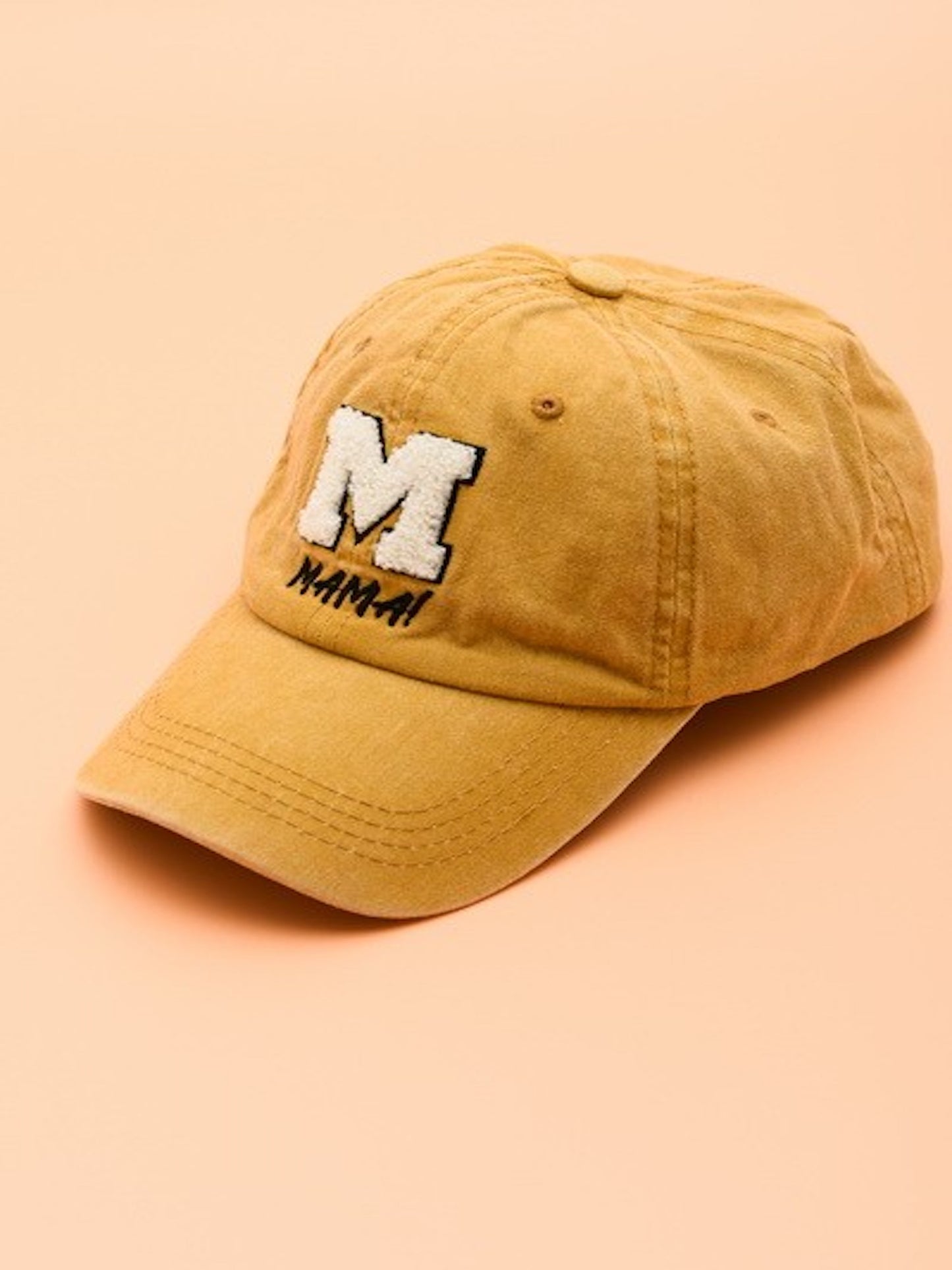 Washed Sherpa Mama Cap-Mustard