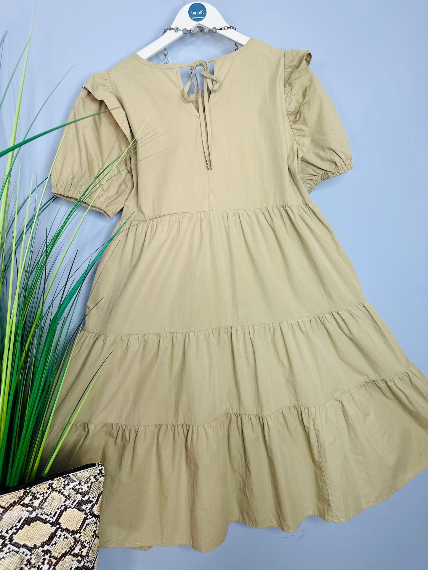 Ruffled Cutie in Taupe