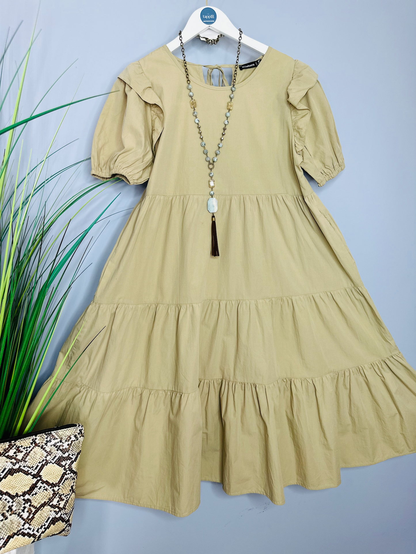 Ruffled Cutie in Taupe