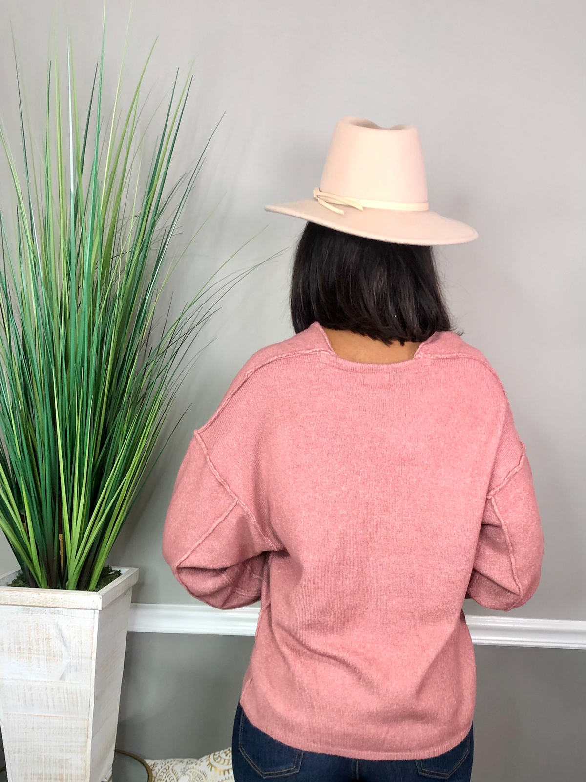 The Comfort Sweater-Rose