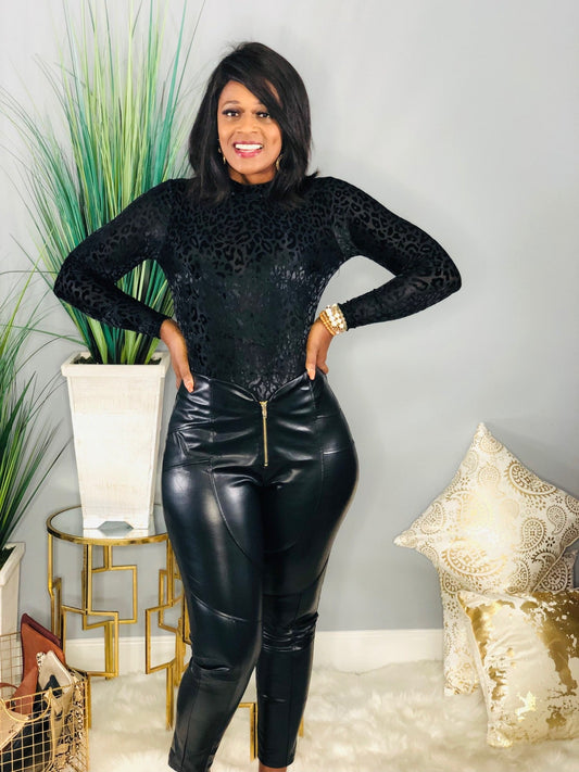 Pleather Pants-Black