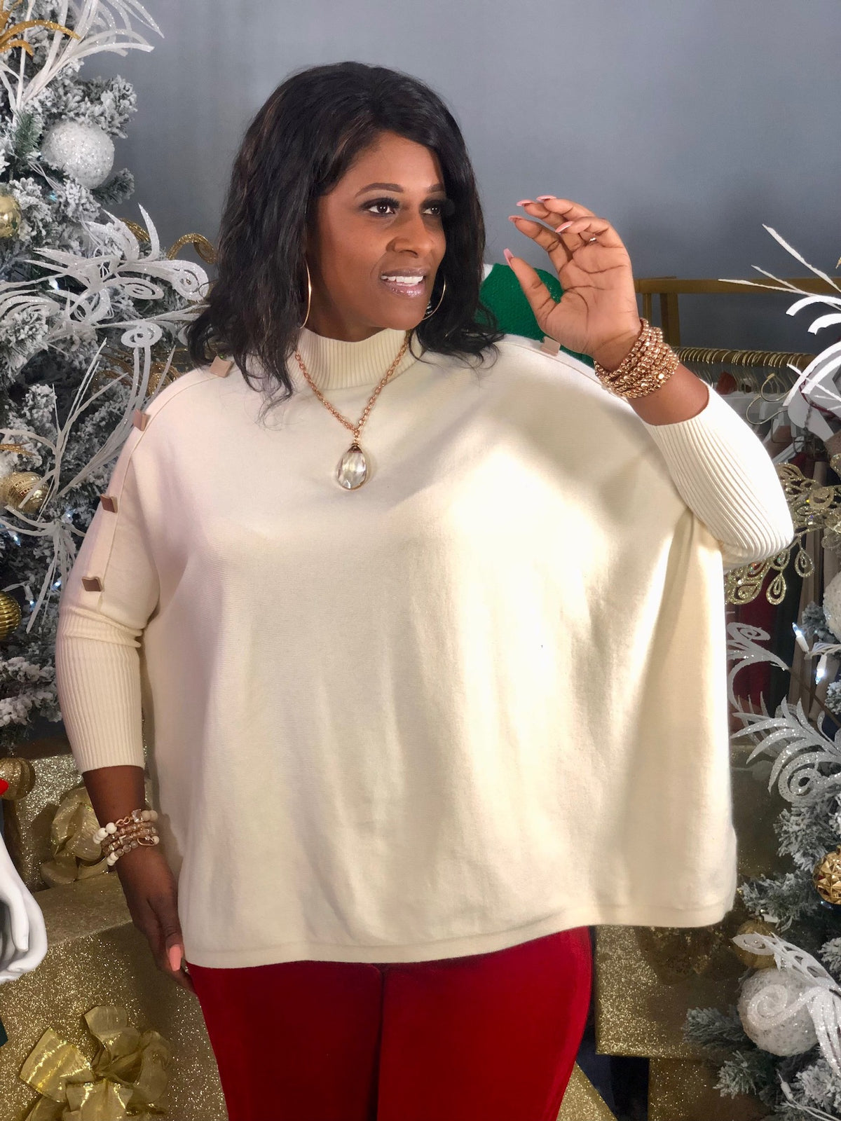 Dolman Sweater-Cream