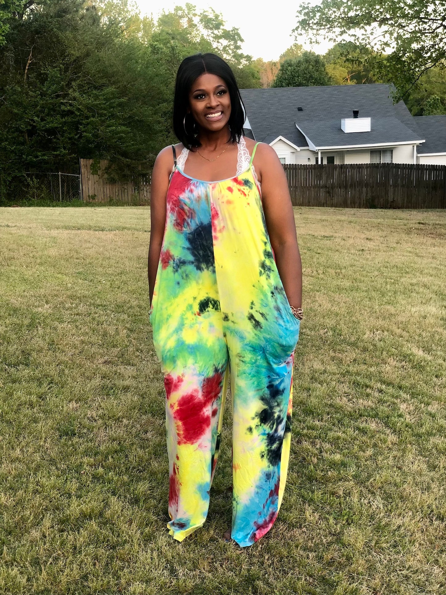 Tie Dye Jumpsuit (paint splatter)