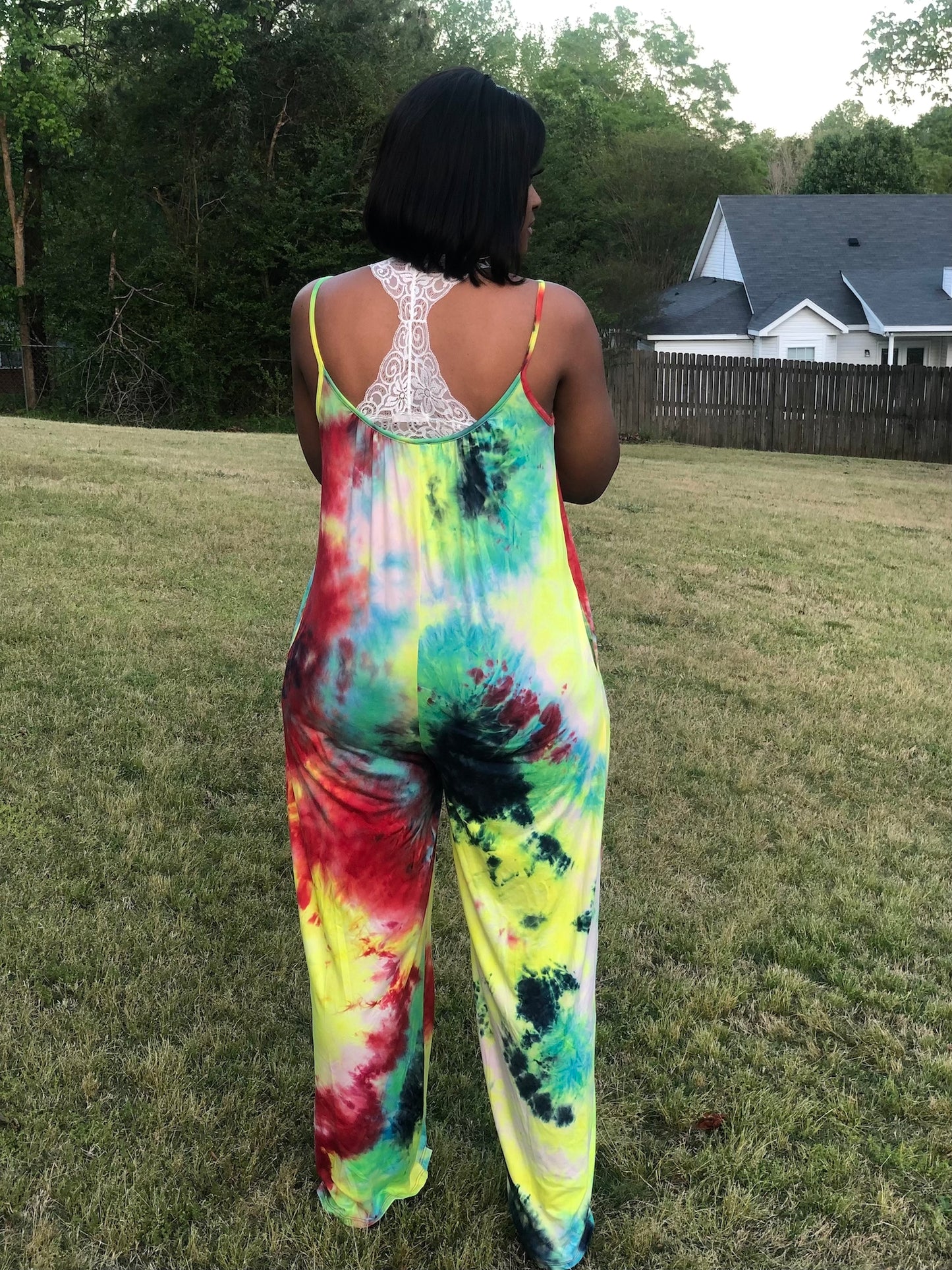 Tie Dye Jumpsuit (paint splatter)
