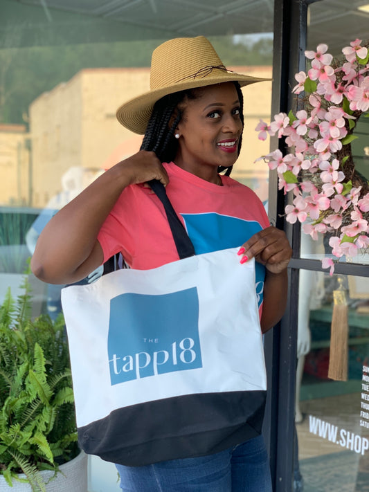 THETAPP18 LOGO CANVAS TOTE