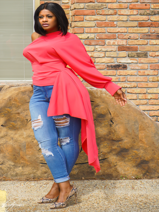Spectacular Top in Coral