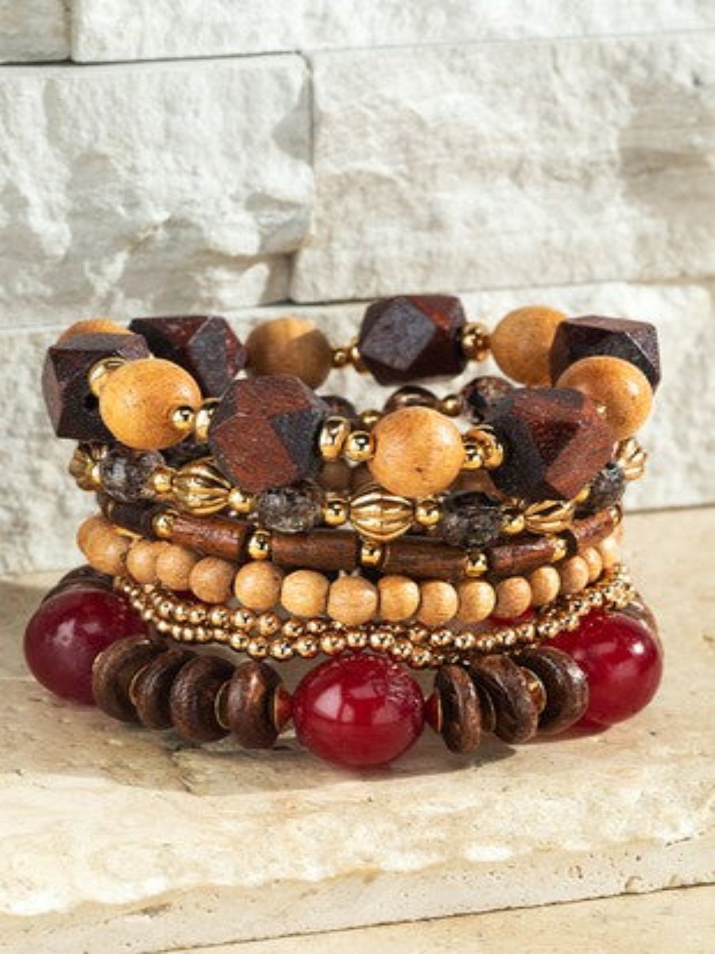 Geometric Bracelet-Wine