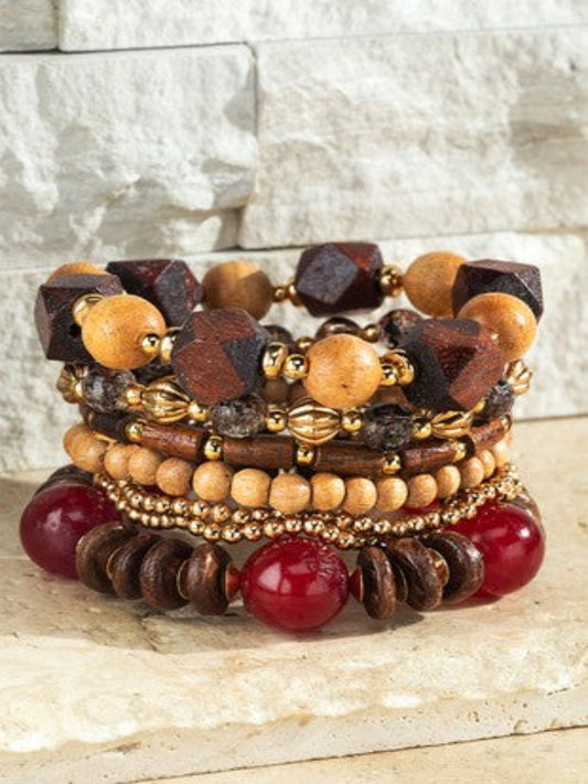 Geometric Bracelet-Wine