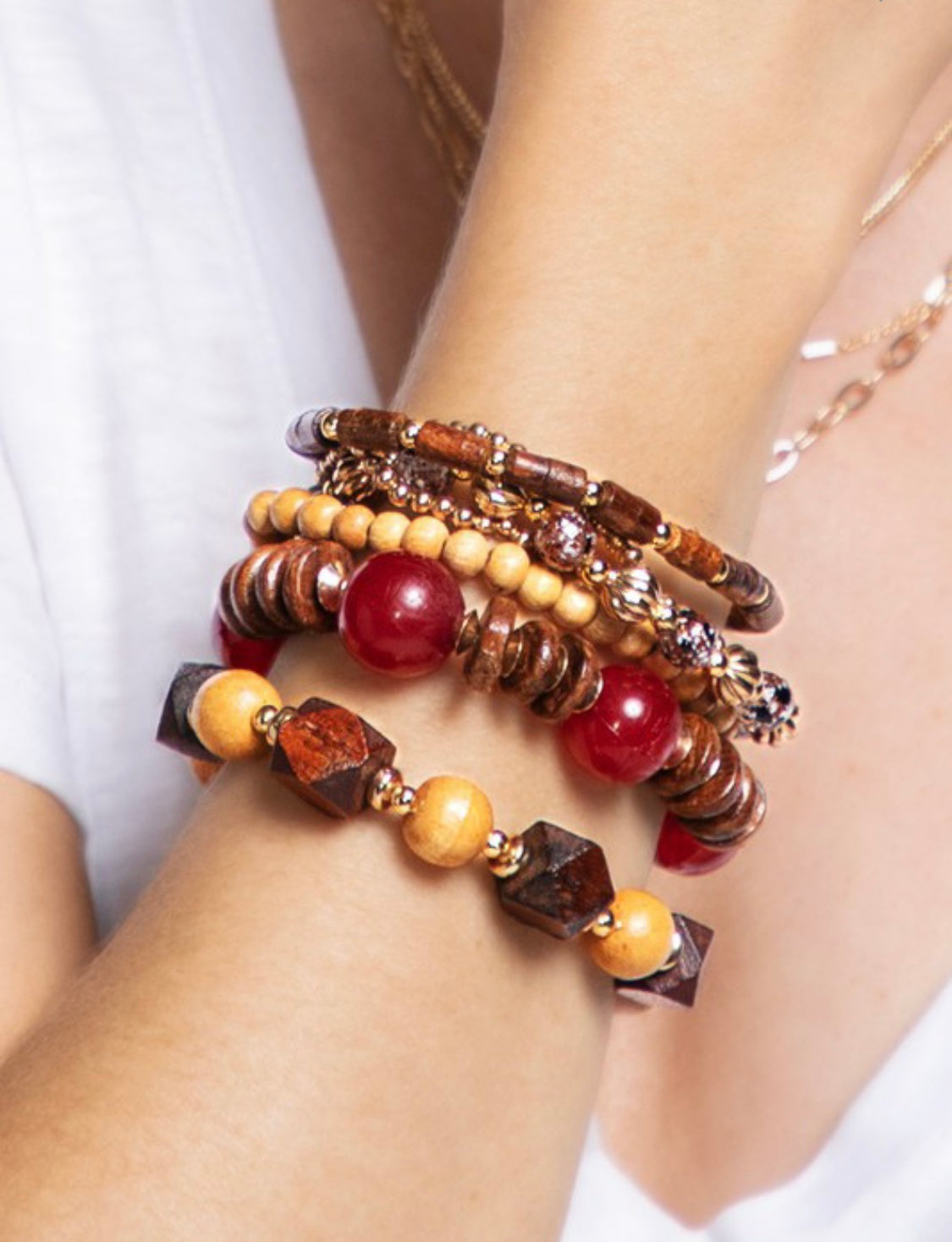 Geometric Bracelet-Wine
