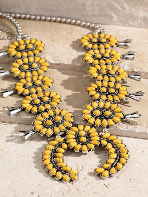 Squash Necklace-Turquoise